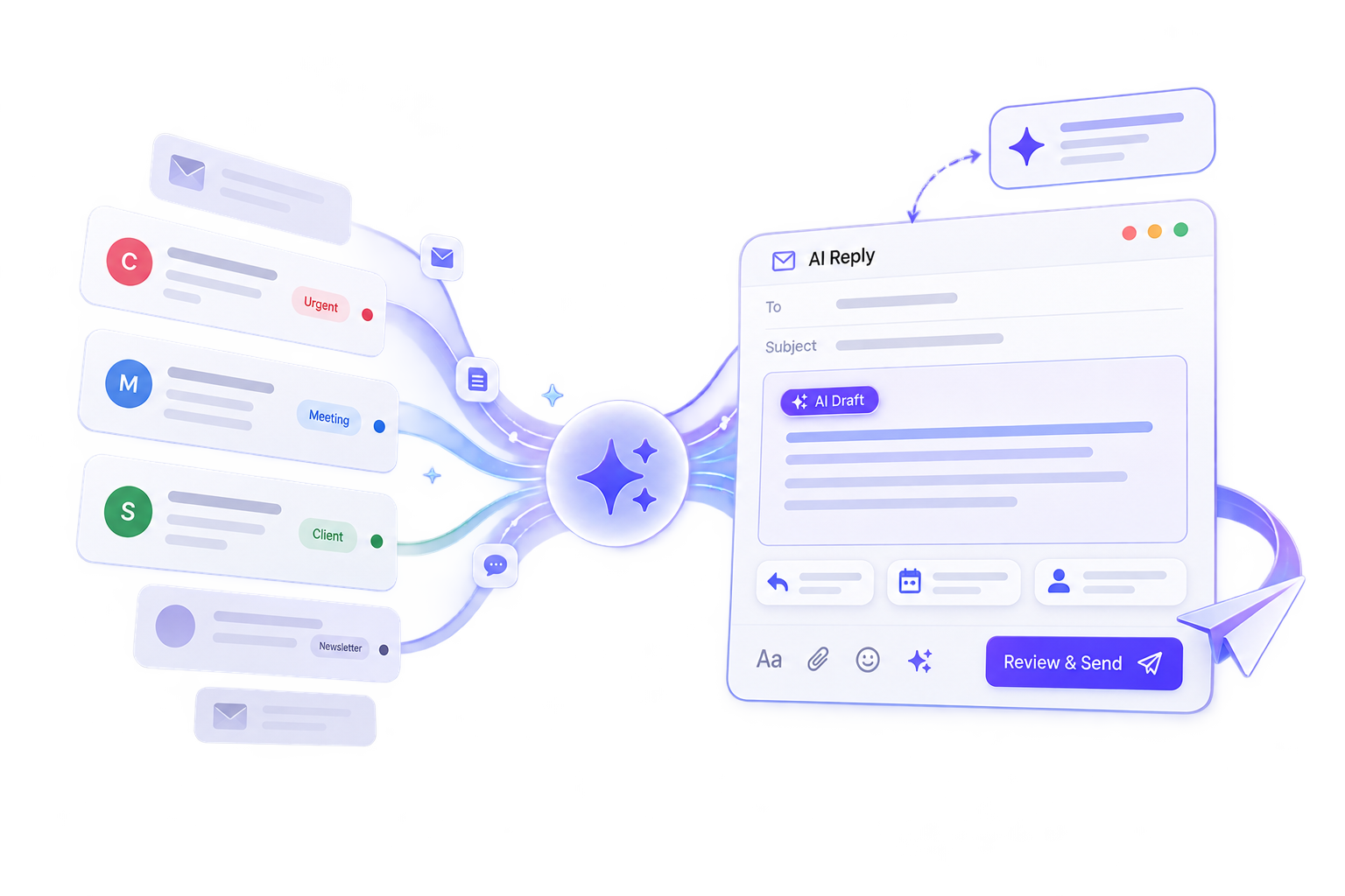 CevroFlow drafting a reply for review before sending