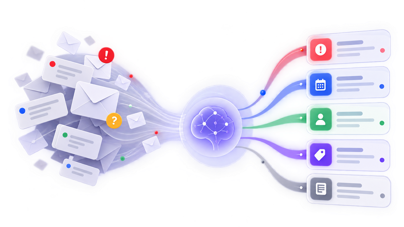 CevroFlow inbox with emails automatically sorted into priority categories